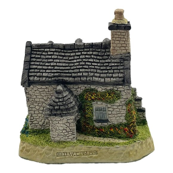 Vintage 1989 David Winter Burns Reading Room Cottage British Traditions Box COA - Picture 4 of 10